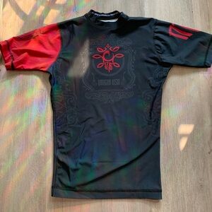 Black and Red Origin 1776 Jiu Jitsu Rashgaurd
